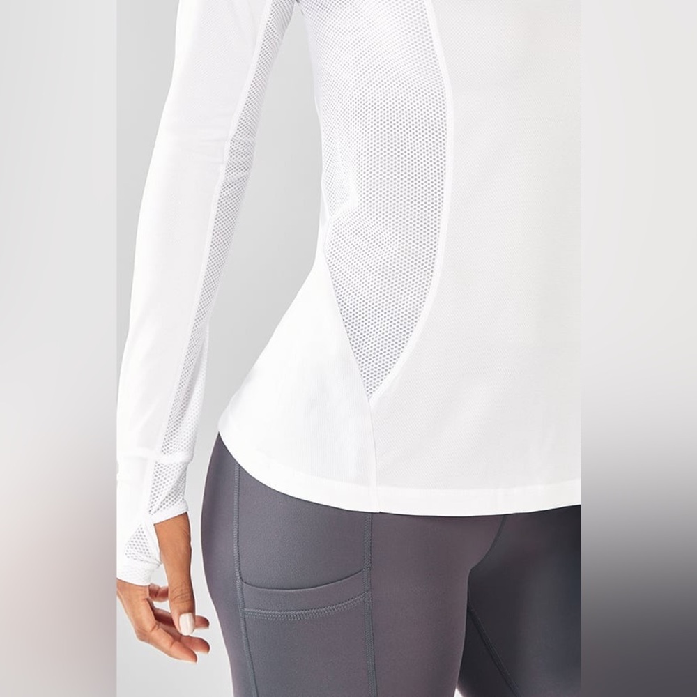 Fabletics White Alecia Performance Hooded Pullove… - image 5